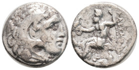 Kingdom of Macedon. Alexander III 'the Great' AR Drachm.
310-301 BC. Head of Herakles right, wearing lion's skin / Zeus Aëtophoros seated left; 3,6 g....
