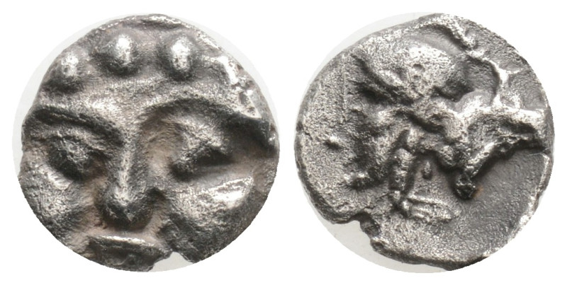 PISIDIA. Selge. Obol (Circa 350-300 BC). 0,87 g. 4,6 mm.
Obv: Facing gorgoneion....