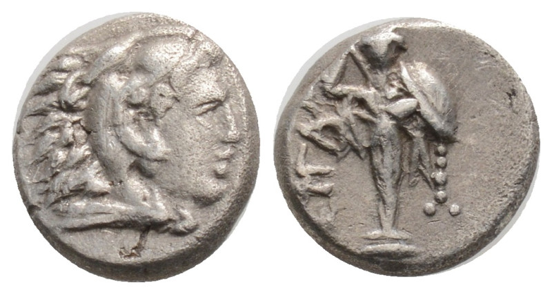 Mysia, Pergamon AR Diobol. Circa 310-282 BC. Head of Herakles right, wearing lio...