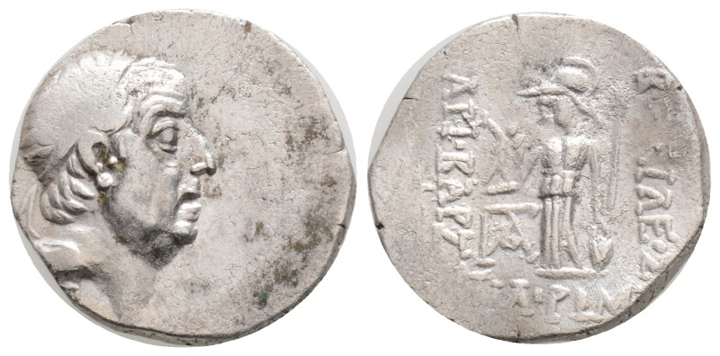 KINGS OF CAPPADOCIA. Ariobarzanes I Philoromaios (96-63 BC). Drachm. 3,6 g. 17,8...