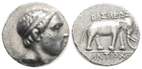 SELEUKID EMPIRE. Antiochos III ‘the Great’. 222-187 BC. AR Drachm (17,5 mm, 3,8 g, 12h). Apameia on the Orontes mint(?). Struck circa 212 BC. Diademed...