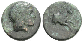 IONIA. Kolophon. Ae (Circa 330-285 BC). Diopha-, magistrate. Obv: Laureate head of Apollo right. Forepart of bridled horse right. 2 g 14,5mm