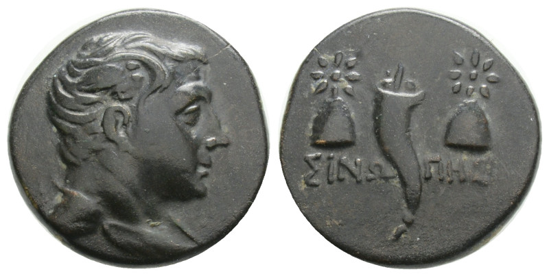 PONTOS, Amisos. Circa 110-100 BC. Æ, 4,1 g. 17,6 mm.
Struck under Mithradates VI...