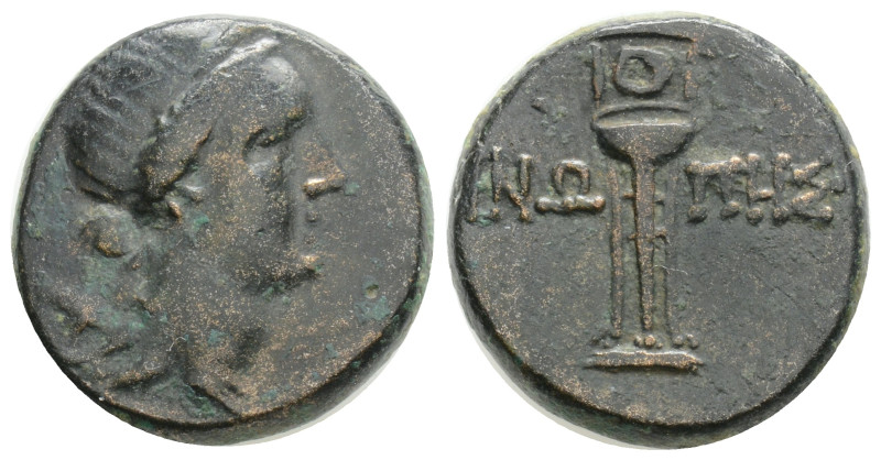Greek Coins, PAPHLAGONIA. Sinope. Ae (Circa 120-63 BC). 8,4 g. 19,4 mm.
Obv: Bus...