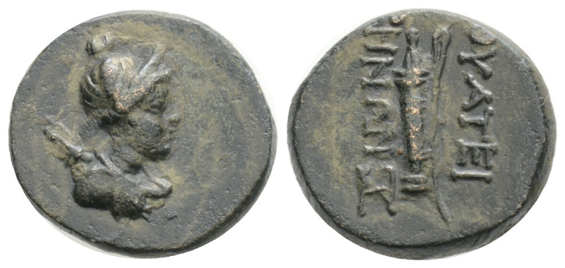 LYDIA. Thyateira. 2nd century BC. AE (Bronze, 15,2 mm, 3,3 g), circa 200-100 BC....