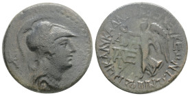 CILICIA. Seleuceia ad Calycadnum. Circa 2nd-1st century BC. (Bronze, 23 mm, 6.49 g,) Helmeted head of Athena right; behind neck, ΣA. Rev. ΣΕΛΕΥΚΕΩΝ ΤΩ...