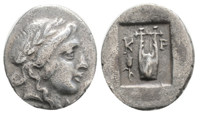 Greek Coins
LYCIAN LEAGUE. Kragos. Hemidrachm (48-42 BC). 1,7 g. 15,3 mm.
Obv: Λ...