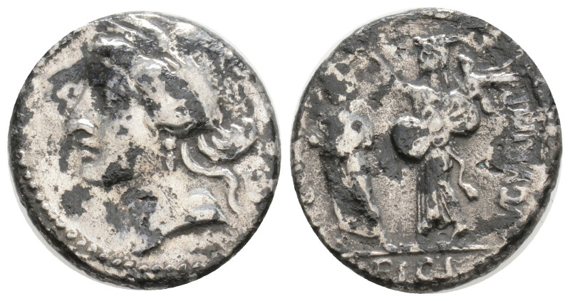 Roman Republic Coins. Silver drachm, 2,85 g. 18 mm.