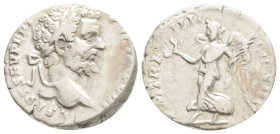 Roman Imperial, Septimius Severus AD 193-211. Uncertain mint. Denarius AR, 17,3 mm., 3,2 g. L SEPT SEV PERT AVG IMP [...], laureate head of Septimius ...
