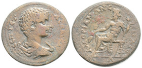 Roman Provincial
Geta, as Caesar, Æ Diassarion of Amorium, Phrygia. AD 198-209. 8,9 g. 28,1 mm. Gaius, archon. •Π•C[ЄΠ]•ΓЄTAC KAICAP, bare-headed and ...