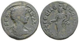 Roman Provincial Coins
Pisidia. Antioch. Geta, as Caesar AD 198-209. Bronze Æ, 23,1 mm, 6 g
PO SEPT GETAS C, draped and cuirassed bust right / ANTIOCH...