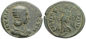 Roman Provincial
PHRYGIA. Cibyra. Julia Mamaea, Augusta, 222-235. Tetrassarion (Bronze, 28,9 mm, 9,3 g, 12 h), CY 201 = 225/6. IOYΛIA MAMЄA CЄBACTH Dr...
