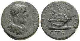Roman Provincial Coins
CAPPADOCIA. Caesarea. Macrinus (217-218). Ae. Dated RY 2 (218). 14,1 g. 28,3 mm.
Obv: AV K M OΠ CЄ MAKPЄINOC.
Laureate, draped ...
