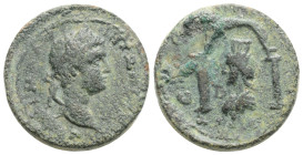 Roman Provincial
Seleucis and Pieria. Laodicea ad Mare. Elagabal AD 218-222. Bronze Æ, 20,2 mm, 7,25 g
Obv.laureate head right. Rev. turreted and drap...
