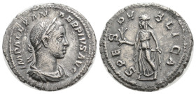 Roman Imperial
Severus Alexander (222-235 AD) Rome AR Denarius (20,4 mm, 2.9g)
Obv: IMP ALEXANDER PIVS AVG. Laureate, draped and cuirassed bust of Sev...