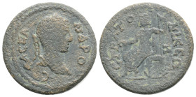 Roman Provincial Coins
CARIA. Stratonicaea. Severus Alexander (222-235). Ae. 3,8 g. 21 mm.
Obv: AΛΕΞΑΝΔΡΟC. Laureate head right.
Rev: CTPATONIKEΩN. Ze...