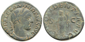Roman Imperial
Severus Alexander AD 222-235. Rome, Sestertius Æ, 29,2 mm., 15,2 g.
IMP ALEXANDER PIVS AVG, laureate head of Severus Alexander to right...