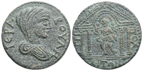 Roman Provincial Coins
LYDIA. Tripolis. Pseudo-autonomous issue. (Late 2nd-early 3rd centuries AD). Ae. 8,5 g. 27,7 mm.
Obv: IEPA BOYΛH. Veiled and dr...
