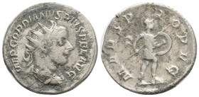 Roman Imperial
Gordian III. AD 238-244. Rome. Antoninianus AR, 22 mm., 3,5 g.
IMP GORDIANVS PIVS FEL AVG, radiate, draped and cuirassed bust right / M...