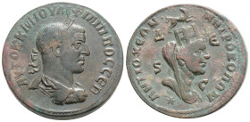 SYRIA,, Antiochia, Philippus II 247-249 AD, Æ Laureated, draped and cuirassed of Philippus II, seen from the behind, right
Veiled, turreted and draped...