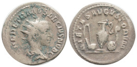 Roman Imperial
Herennius Etruscus, as Caesar, AR Antoninianus. Rome, AD 250-251. Q HER ETR MES DECIVS NOB C, radiate and draped bust right / PIETAS AV...