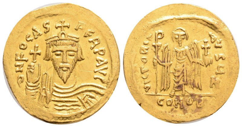 Byzantine Coins 
PHOCAS (602-610). GOLD Solidus. Constantinople. 4,40 g. 22,1 mm...