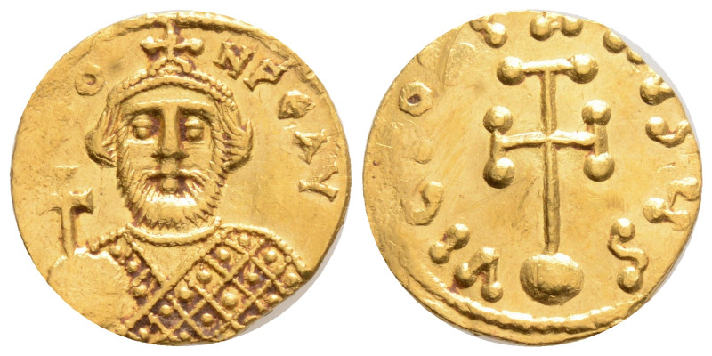 LEONTIUS (695-698). GOLD Semissis. Constantinople.
Obv: D LЄON PЄ AV. 1,96 g. 16...