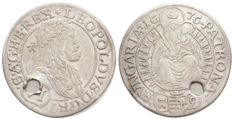 Medieval
HOLY ROMAN EMPIRE. Leopold I (1658-1705). VI Kreuzer (1676) ( 24,8 mm, ...