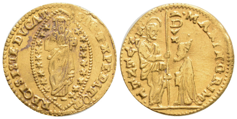 World Coins
ITALY. Venice. Marino Grimani (1595-1605). GOLD Zecchino. 3,48 g. 20...