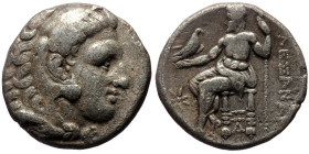 Kings of Macedon, Alexander III ‘the Great’ (336-323 BC) AR Tetradrachm (Silver, 24mm, 16.54g) Sardes, 318-315. 
Obv: Head of Herakles to right, weari...