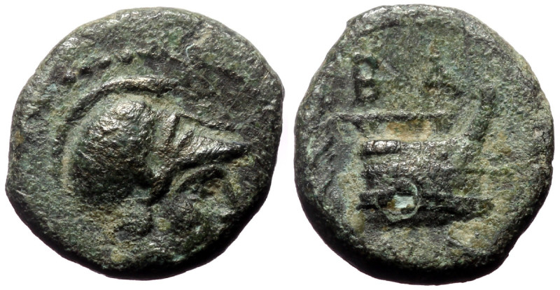 Kings of Macedon, Demetrios I Poliorketes, AE, (Bronze, 1.52 g 11 mm), Circa 306...