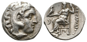 Kings of Macedon, Alexander III the Great (336-323 BC) AR drachm (Silver, 4.49g, 17mm) Posthumous issue of Colophon, ca. 310-301 BC. 
Obv: Head of Her...