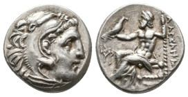 Kings of Macedon, Alexander III ‘the Great’ (336-323 BC) AR Drachm (Silver, 4.40g, 18mm) Erythrai, ca 290-275. 
Obv: Head of Herakles to right, wearin...