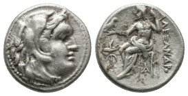 Kings of Macedon, Alexander III 'the Great' (336-323 BC) AR Drachm (Silver, 4.35g, 17mm), struck under Antigonos I Monophthalmos, Magnesia ad Maeandru...