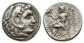 Kings of Macedon, Alexander III 'the Great' (336-323 BC) AR Drachm (Silver, 4.32g, 16mm), struck under Antigonos I Monophthalmos, Magnesia ad Maeandru...