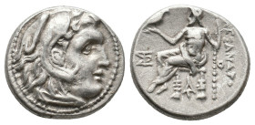 Kings of Macedon, Alexander III 'the Great' (336-323 BC) AR Drachm (Silver, 4.31g, 17mm), struck under Antigonos I Monophthalmos, Magnesia ad Maeandru...