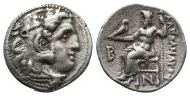 Kings of Macedon, Alexander III the Great (336-323 BC) AR Drachm (Silver, 4.29 g, 17mm) Posthumous issue of 'Colophon', ca. 310-301 BC. 
Obv: Head of ...