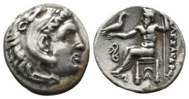 Kings of Macedon, Alexander III the Great (336-323 BC) AR drachm (Silver, 4.28g, 18mm) Early posthumous issue of Lampsacus, ca. 323-317 BC. 
Obv: Head...