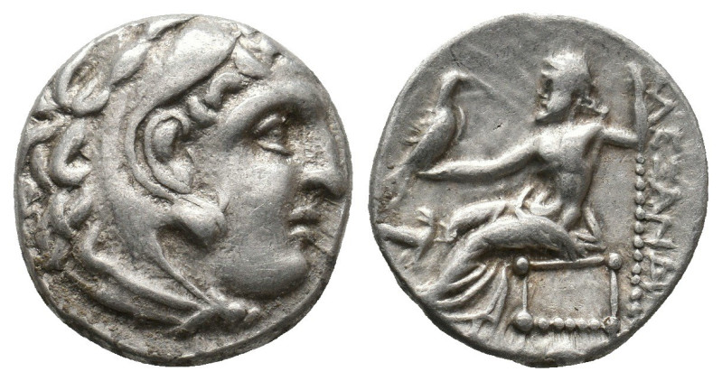 Kings of Macedon, Alexander III ‘the Great’ (336-323 BC) AR Drachm (Silver, 4.24...