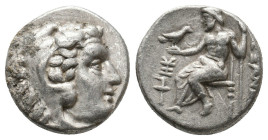 Kings of Macedon, Alexander III the Great (336-323 BC) AR drachm (Silver, 4.23g, 16mm) Late lifetime-early posthumous issue of Sardes, under Philip II...