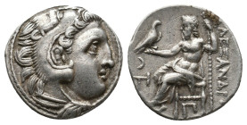 Kings of Macedon, Alexander III the Great (336-323 BC) AR drachm (Silver, 4.21, 17mmg) Posthumous issue of Colophon, ca. 310-301 BC. 
Obv: Head of Her...