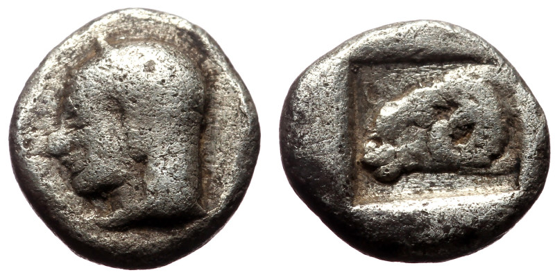 Troas, Kebren (5th century BC) AR obol (Silver, 0,62g, 8mm)
Obv: Archaic head of...