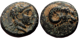 Troas, Kebren AE (Bronze, 1.06g, 10mm) ca 387-310 BC. 
Obv: Head of ram right 
Rev: Laureate head of Apollo right. 
Ref: Lazzarini Series 4; SNG Arika...