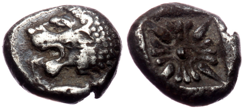 Ionia, Miletos (ca. late 6th-early 5th centuries BC) AR Diobol 
Obv: Forepart of...