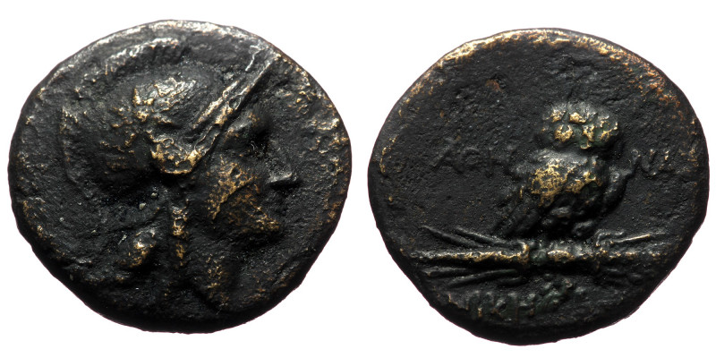 Mysia, Pergamon (Mid-late 2nd century BC) AE (Bronze, 17mm, 3.45g) 
Obv: Head of...