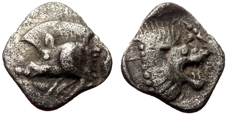 *Very rare variant* Mysia, Kyzikos (ca 450-400 BC) AR Hemiobol (Silver, 9mm, 0.3...