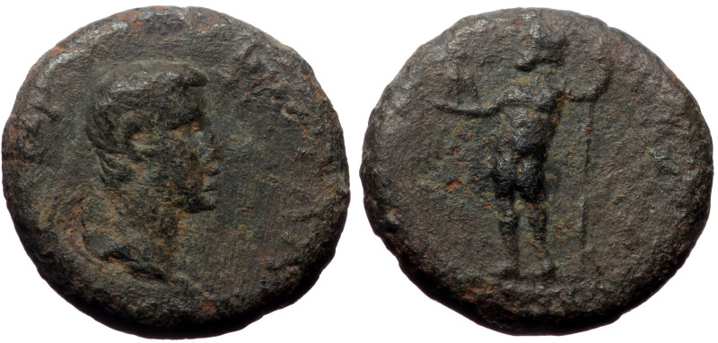 Aeolis, Aegae. Britannicus, Caesar. AE. (Bronze, 3.67 g. 16 mm.) c. AD 43/8. Mag...