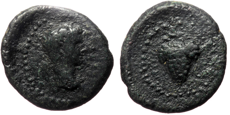 Ionia, Teos AE (Bronze, 2.98g, 16mm) Augustus (27 BC - 14 AD) uncertain identifi...