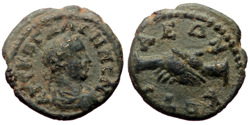 Phrygia, Kotiaion AE (Bronze, 2.17g, 16mm) Gallienus (253-268)
Obv: AYT K Π ΓAΛI...