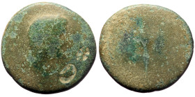 Unreaserched Roman AE coin (Bronze, 23.50g, 33mm) with two countermarks
Obv: Laureate bust right, countermarks: "eagle standing right, head left, with...